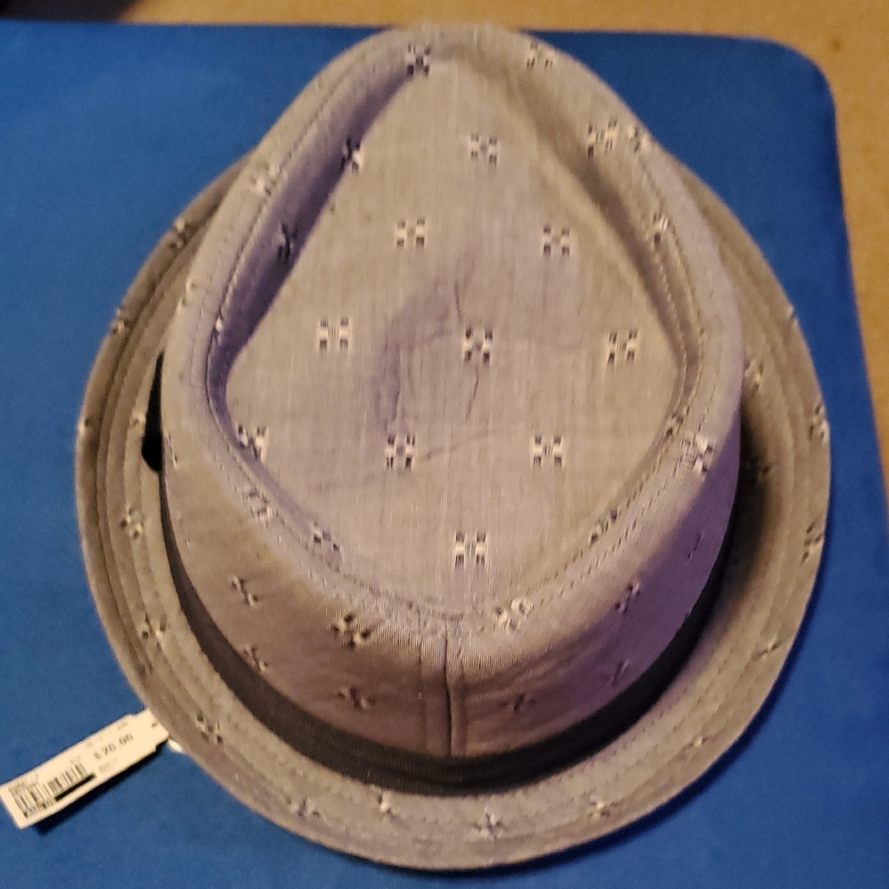 Stylish Gray Embroidered Fedora Hat